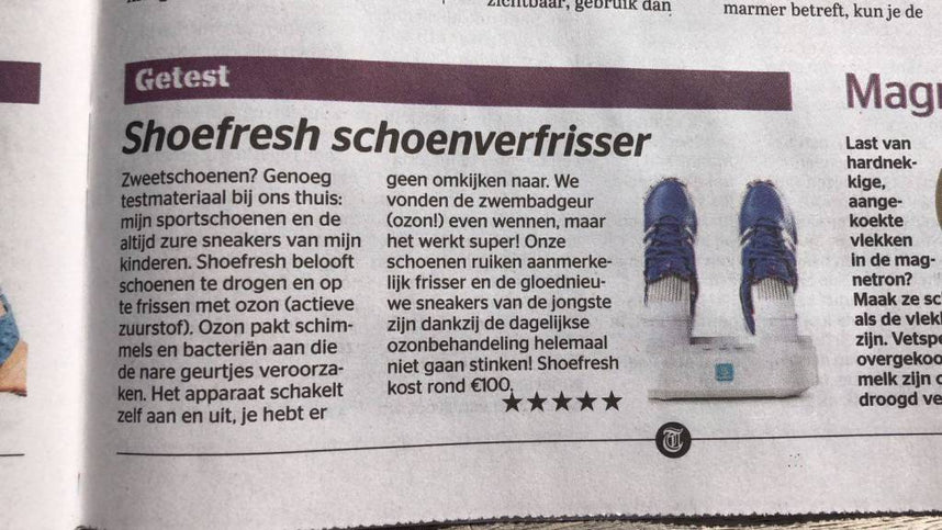 Shoefresh receives 5 stars in De Telegraaf